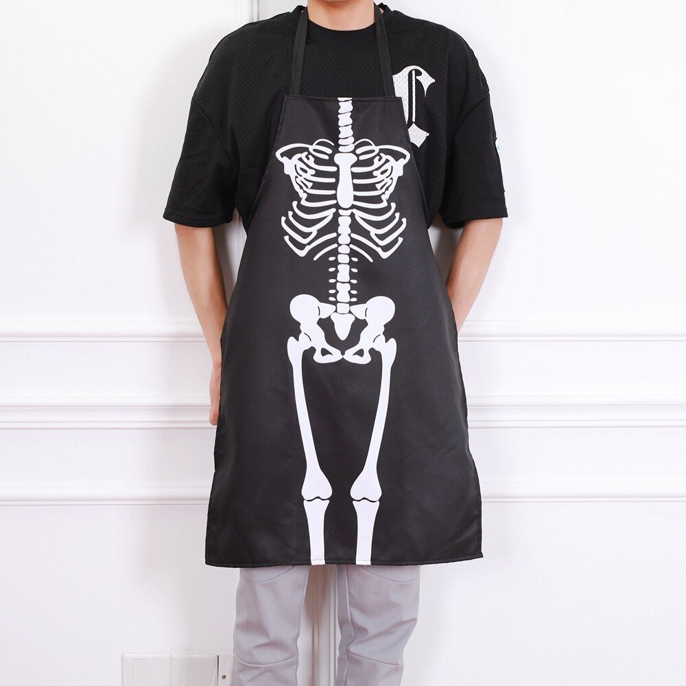 Keuken Cosplay Horror Chef Halloween Skelet Schort Kostuum Feestartikelen Bar Dance Party Dress Up Ghost Jurk Schort 4