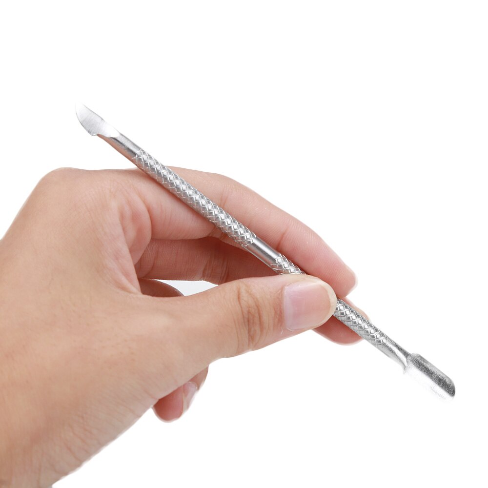 Nail Cuticle Pusher Stainless Steel Manicure Pedicure Spoon DIY Trimmer UV Gel Polish Remover Scraper Nail Dead Skin Pusher: 1pcs