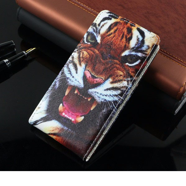 Flip Leather case For Samsung Galaxy Core2 Core 2 G355H G355 G355M SM-G355H Duos Back cover Cartoon Painting Phone Cover TPU: tiger