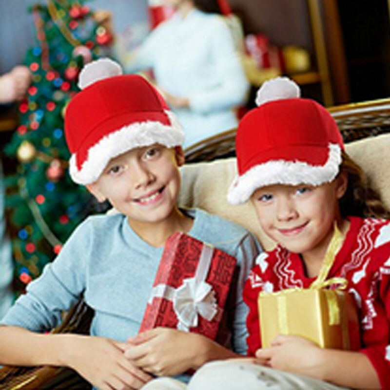 Verstelbare Adult & Kids Kerst Cap Dikke Ultra Zachte Pluche Leuke Kerstman Fancy Rode Hoed