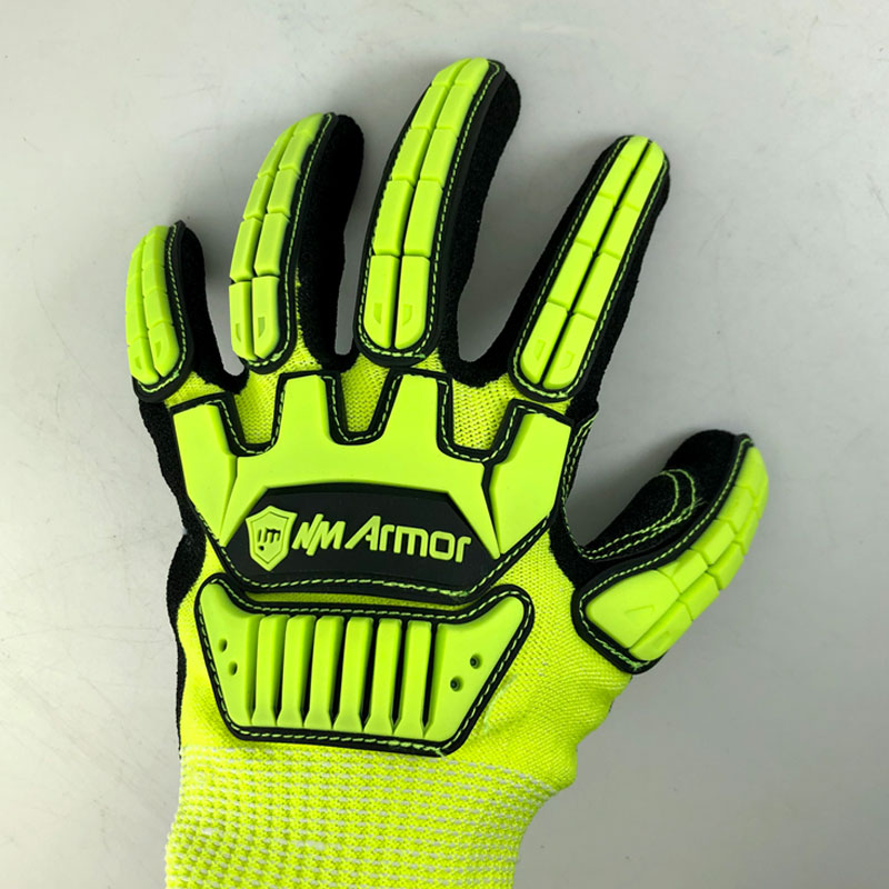 NMSafety Anti-Impact Vibration Cut Level 5 Protective Gloves Cut Resistant Safety Working Glove
