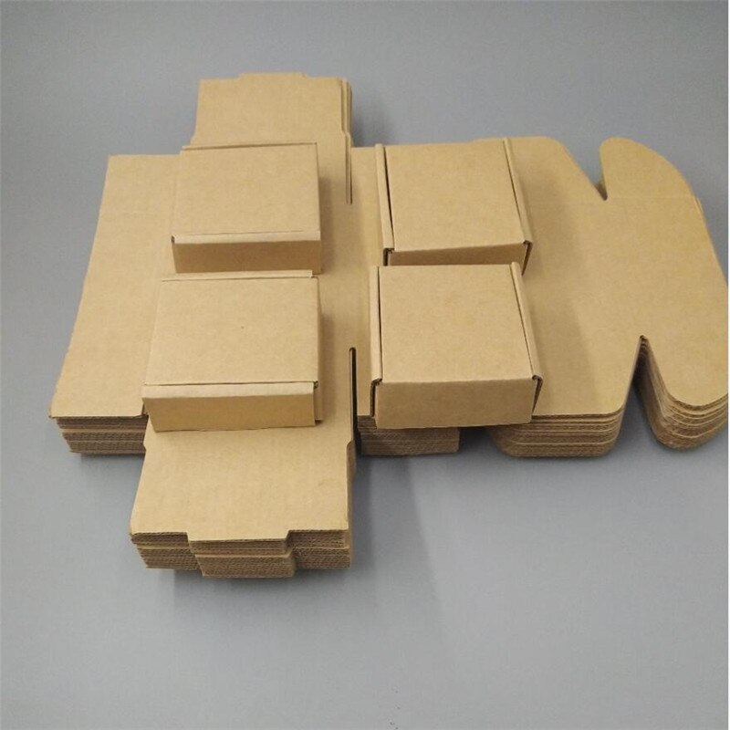 10*5*4.5cm Small Mailing Boxes Brown Kraft Carton Brown Box