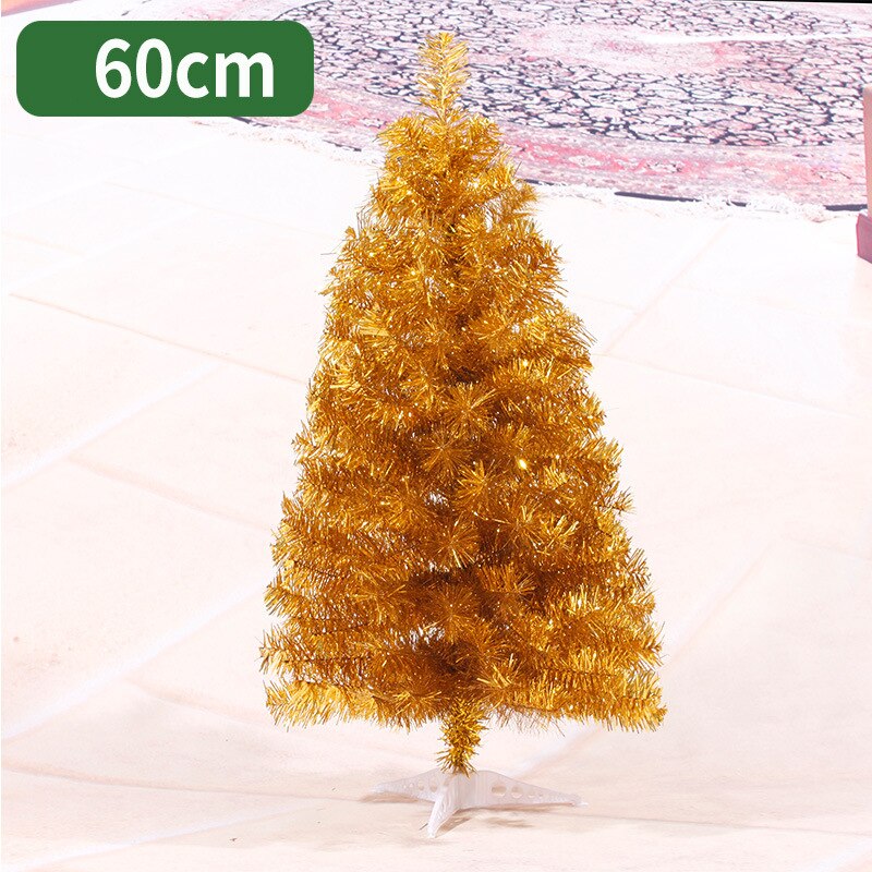 60cm juletræ lilla pink guld mini kunstige juletræ juledekorationer til hjemmet julepynt: Guld