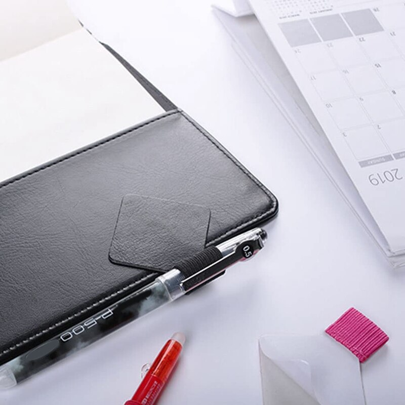 12Pcs Pen Loop Holder Self-Adhesive Pen Holder Pencil Elastic Loop Elastic Band Pen Loop Durable Leather Pen Loop Clip