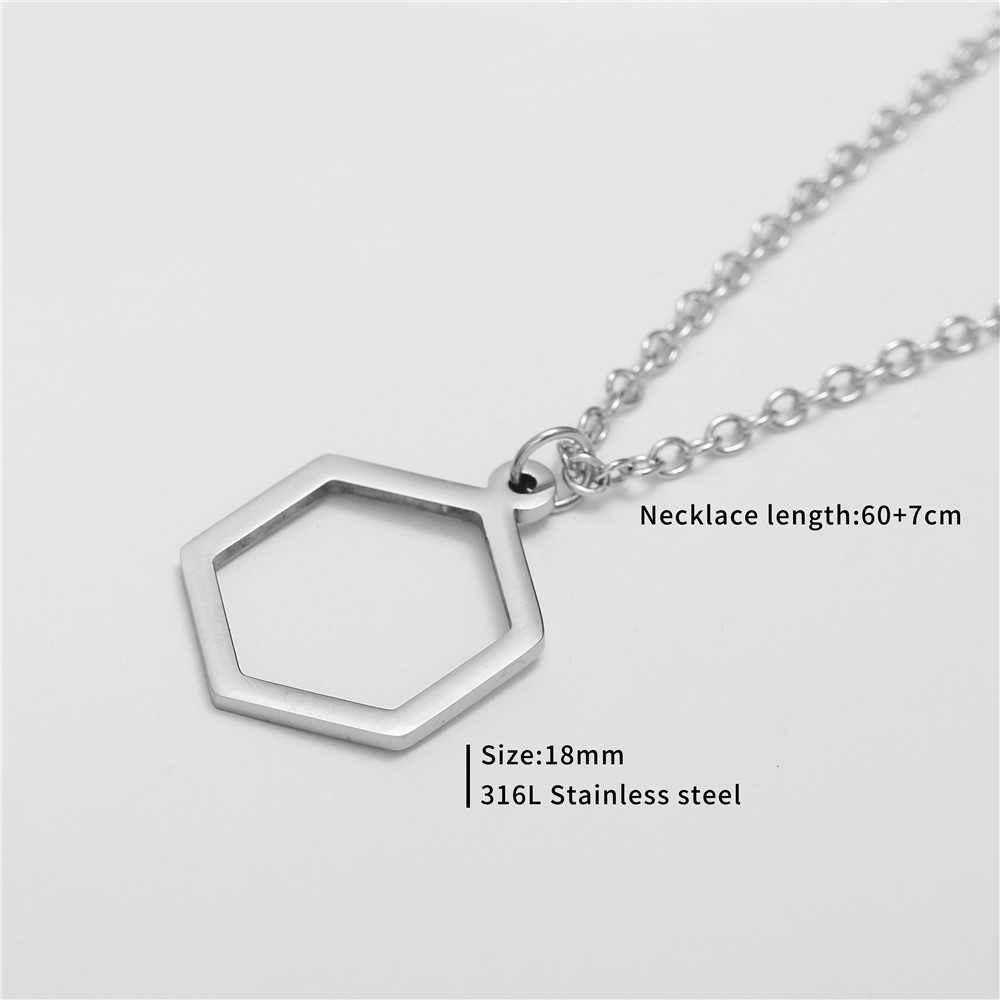 Hip Hop Men Stainless Steel Necklace Women Men Silver Color Long Chain Rectangular Pendant Necklace Statement Punk Choker: ZJ2811