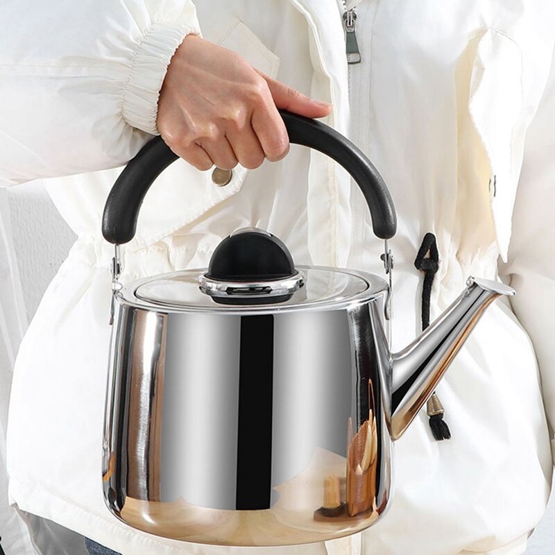 Théière à gaz en acier inoxydable 304, grande capacité, bouteille d&#39;eau chaude au lait, Camping en plein air, bouilloire à thé
