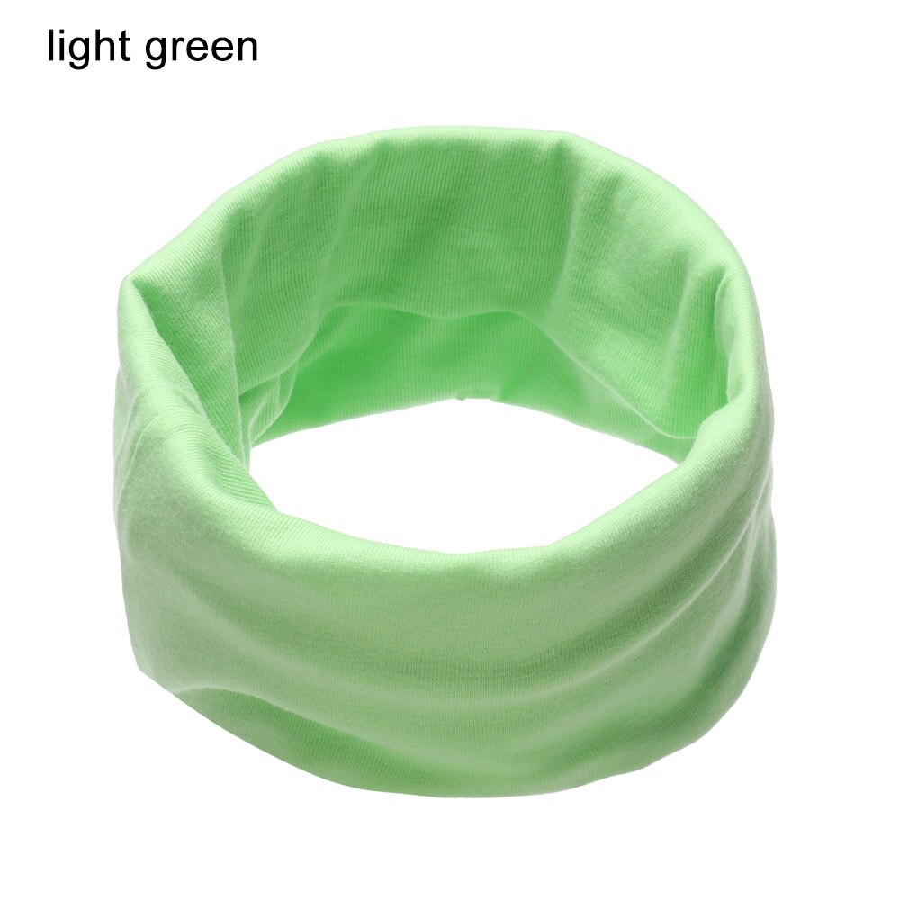 Herfst Winter Loop Sjaal voor Kinderen Jongens Meisjes Zachte Katoenen Sjaal Baby O Ring Kraag Sjaals Winddicht Warme Halsdoek: light green