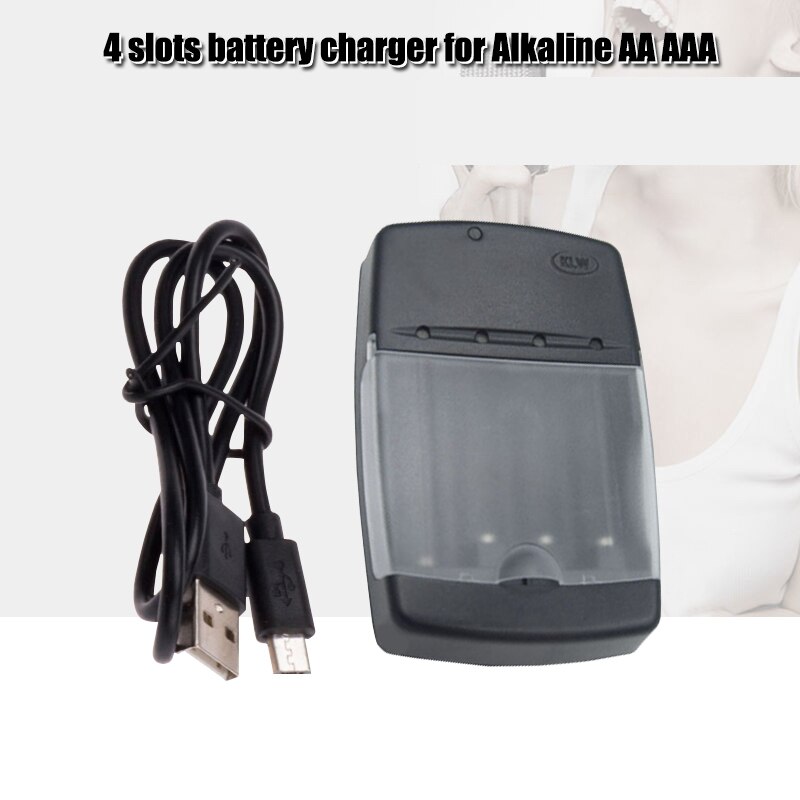 AAA 1.5V Alkaline Rechargeable battery 2100mah + super quick 4 cheenl AA/AAA charger can charge alkaline battery: 1PCS Charge