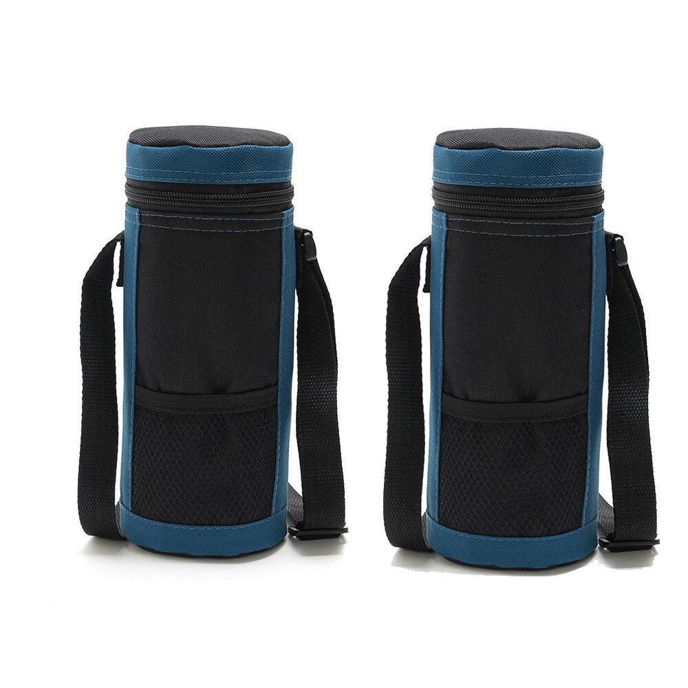 SANNE 2Stck/viel 1,5 L Kühltasche Halten Frische Isolierte Flasche Tasche Polyester Wasserdicht Eis Pack Picknick Ich bin Freien thermische Mittagessen Kasten: 2Stck Blau