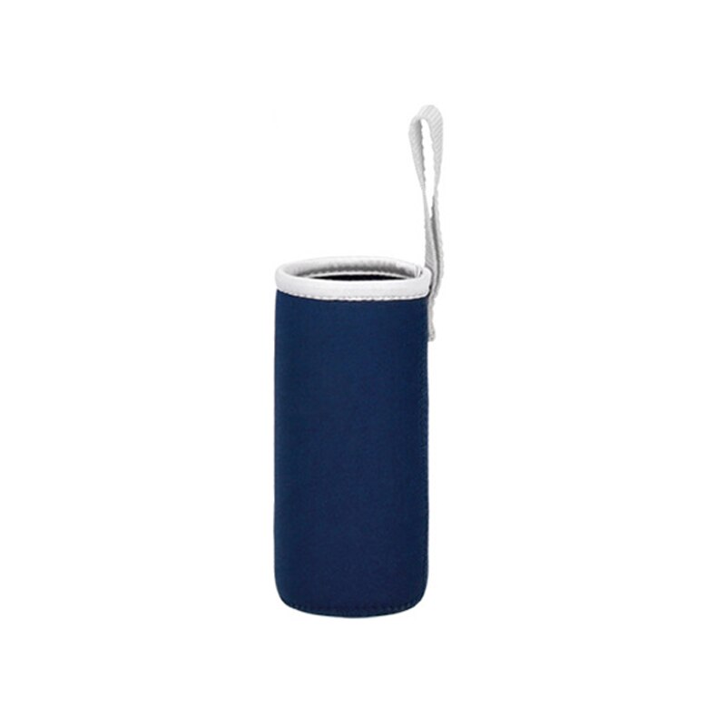 Sport Water Fles Cover Neopreen Isolator Sleeve Bag Case Voor 550Ml Draagbare Vacuüm Cup Set Sport Camping Accessoires: Navy blue