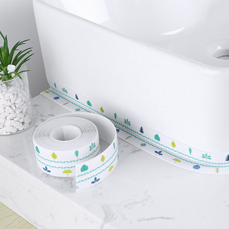 Kitchen joint sealing strip waterproof strip bathroom toilet slot corner tape