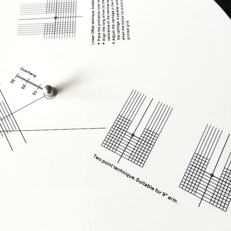 Anti-slip lp vinyl plaat pickup kalibratieplaat afstandsmeter gradenboog aanpassingstool liniaal voor draaitafel accessoire