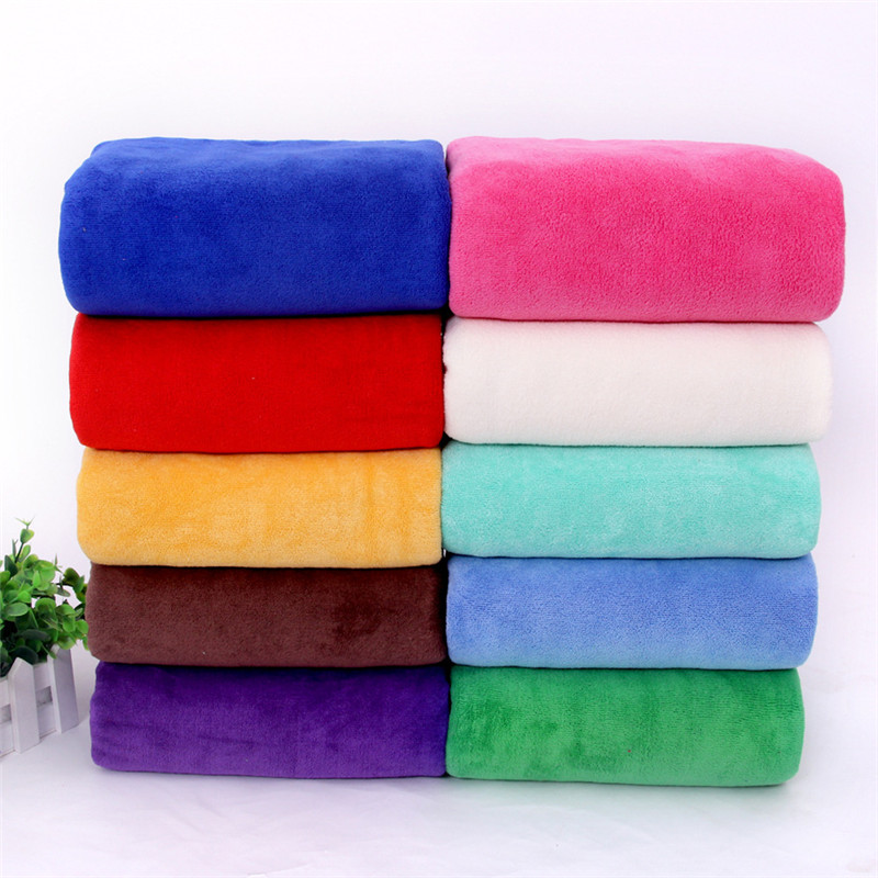 Toalla de baño de microfibra de 17 colores, toalla de playa 140*70cm 310g supersuave, lisa, para gimnasio, de secado rápido, para baño de adultos.