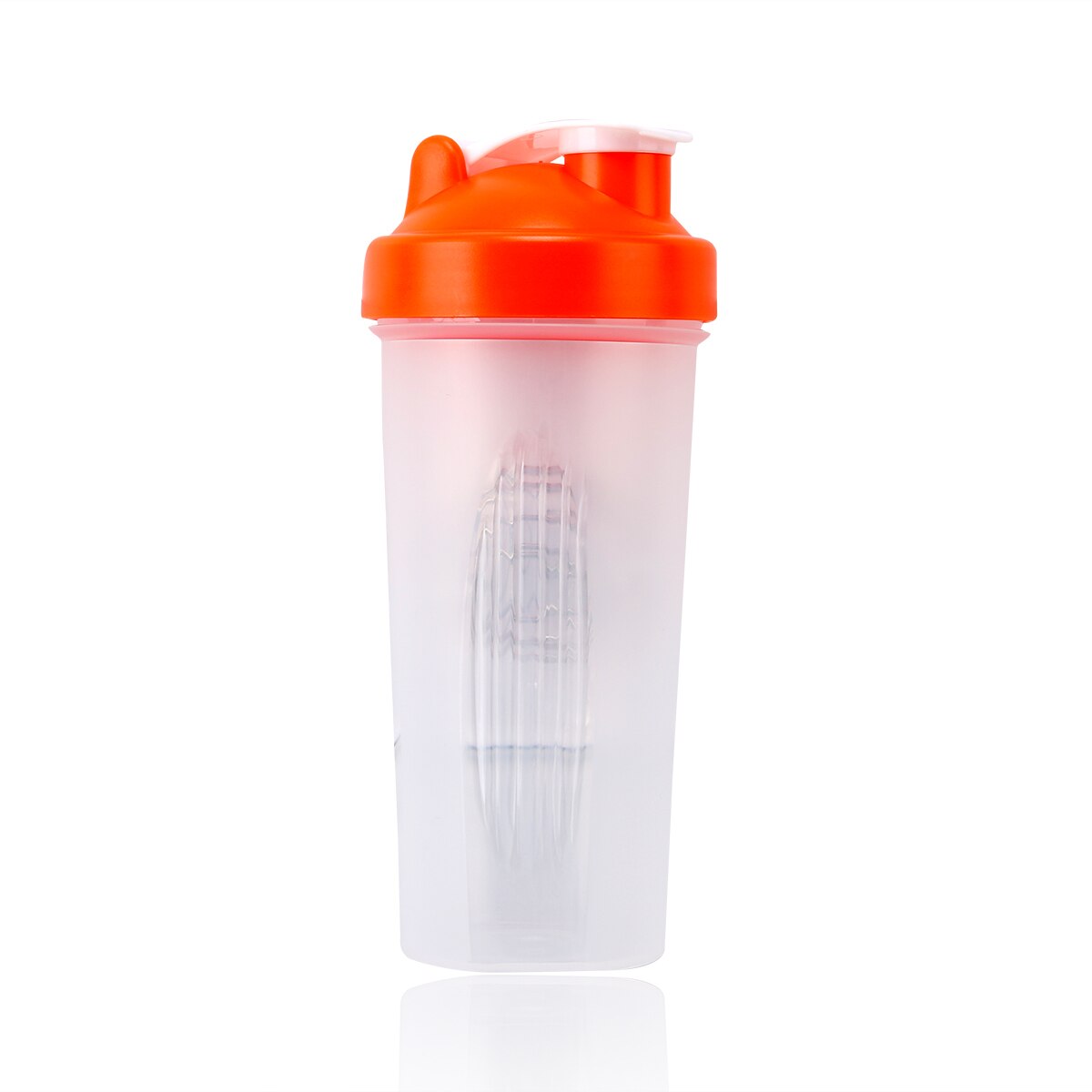 600ml kopp bpa gratis riste protein blender shaker mikser drikke visp ball flaske: Oransje