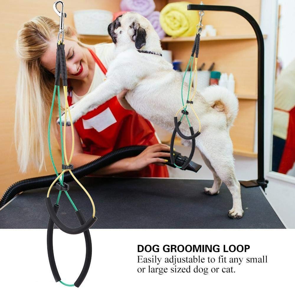 No-Sit Haunch Holder Steel Wire Rope Pet Dog Grooming Arm with Clamp Restraint for Large and Small Cat Dogs
