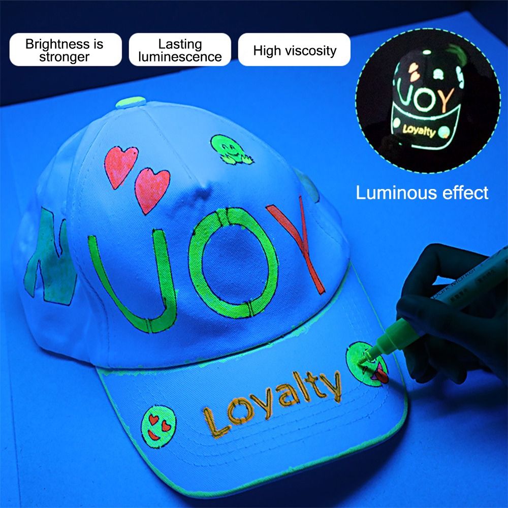 Kreatywny 8-kolorowy świecący długopis świecący w ciemności DIY graffiti znacznik ręcznie malowany długopis fluorescencyjny szkolne materiały biurowe