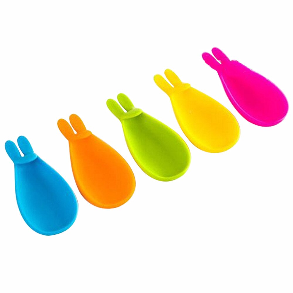 Directe Verkoop Siliconen Konijn Theezakje Opknoping Vaste Theezakje Spot Konijn Discriminator Schotel Thee Map Thee Set: 1pcs  Color random