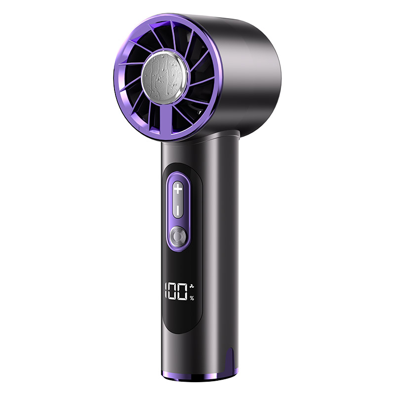 Portable Handheld Turbo Fan 100 Wind Speeds Adjustable Mini Personal Fan Battery Operated Electric Eyelash Fan: Dark Green