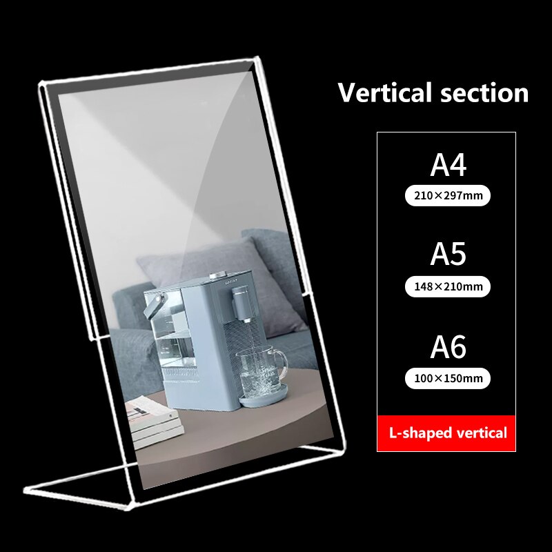 A4/a5/a6 Paper Holder Acrylic Clear Desk Shelf Box Storage Display Stand Acrylic Plastic Transparent Desktop Displays: A4 210x297mm