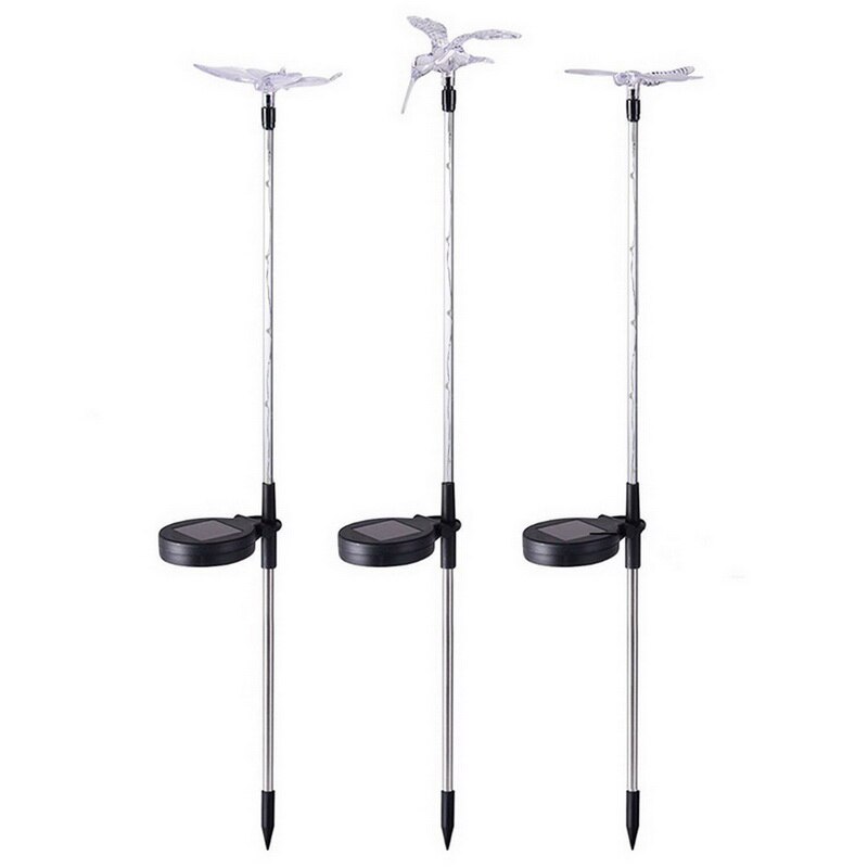 Solar pole outdoor LED lawn light garden decorative lights Solar Lamp Power Lights Christmas Decor Simulation butterfly bird