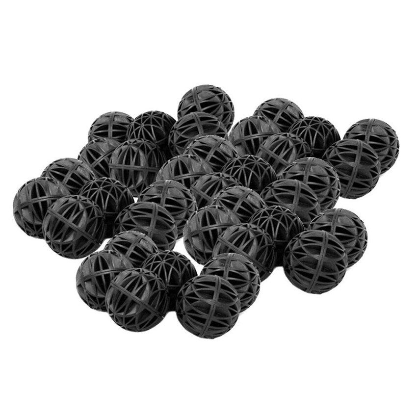 50 stk 16mm biologisk svamp fisketank filter akvarium bio baller media våt/tørr fisketank dam reefx: Default Title