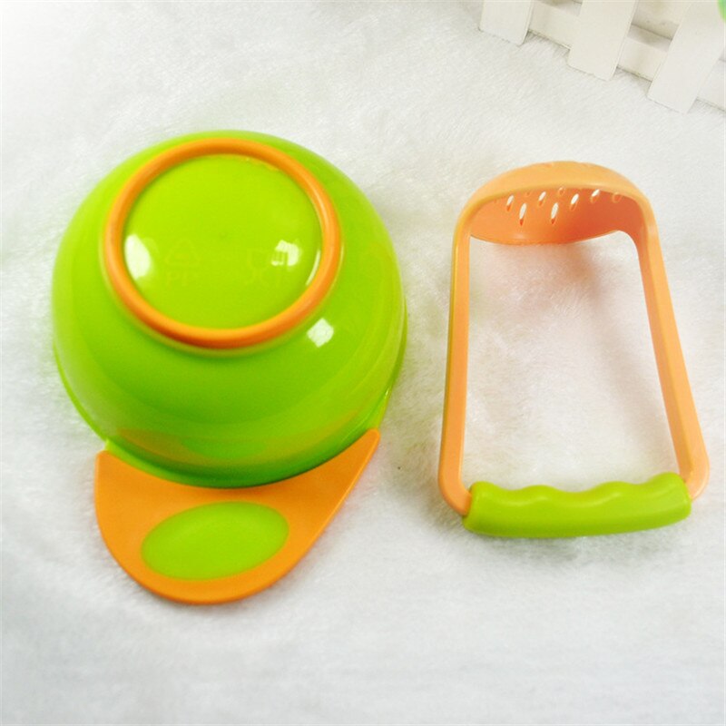 Babymad håndlavet slibeskål frugt / grøntsager maskerskål baby madkværn barn, der holder fin slibestangskål til baby