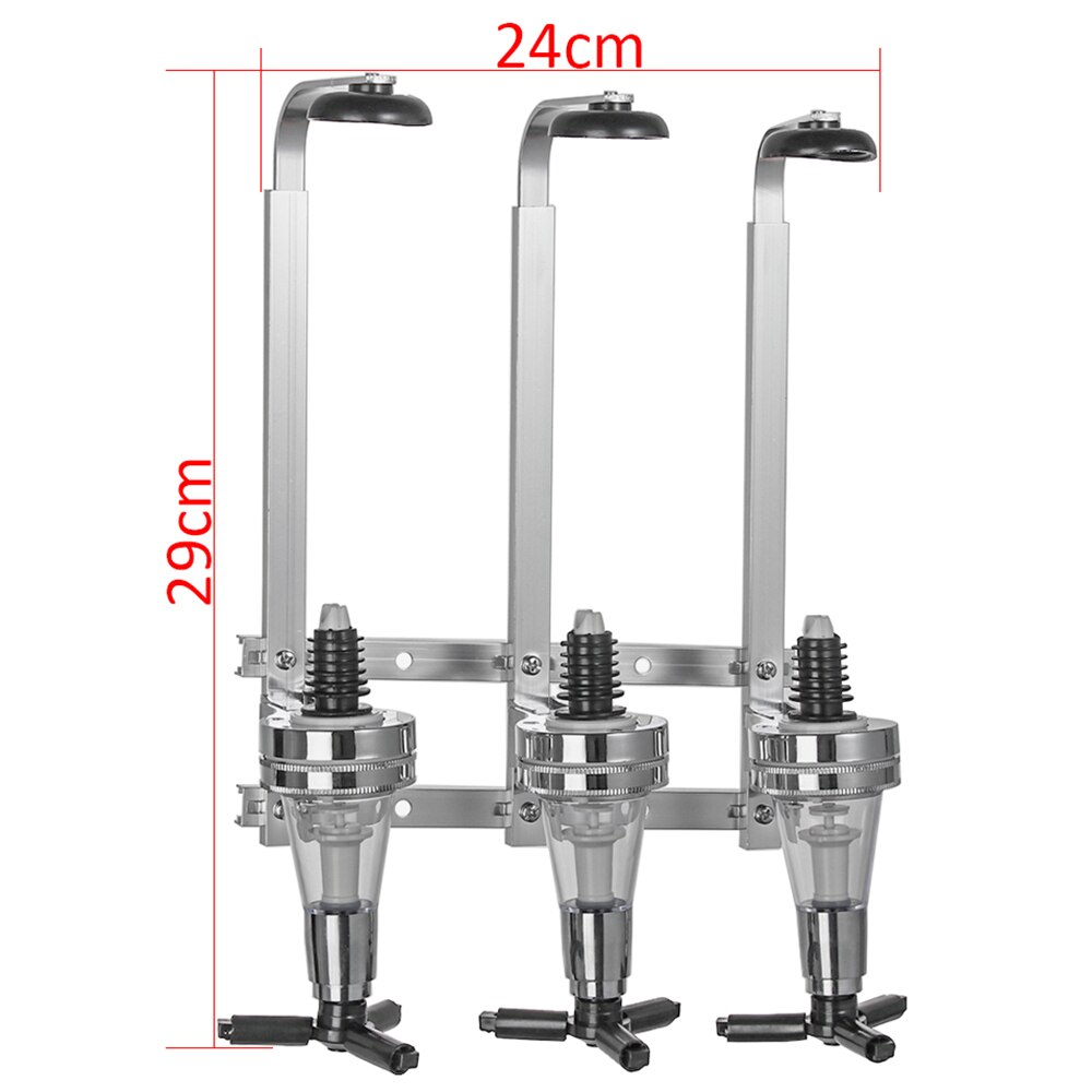 Bar Tools Drinks Wall Mounted 4 Station Liquor Wine Dispenser Pourer Alcohol Bottle Holder Dispenser Beverage Pourer