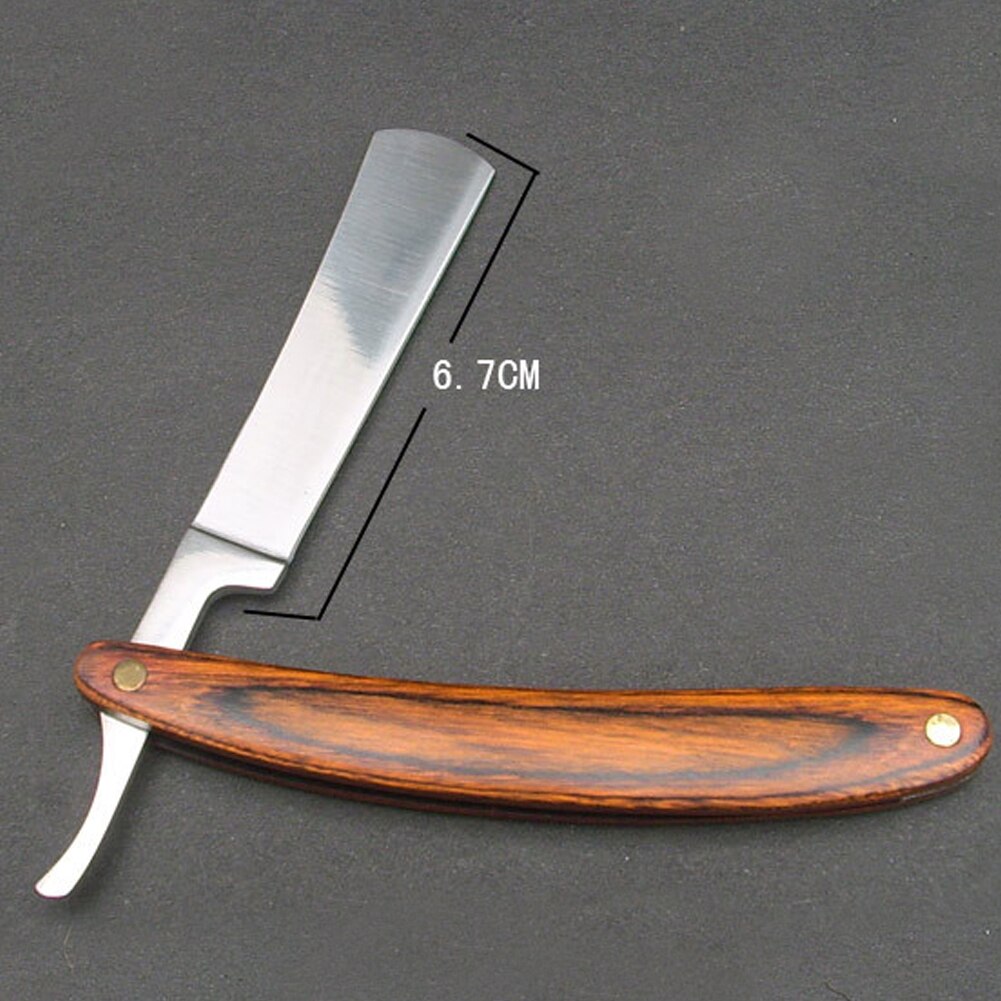 Rakning vika hårborttagning rak kant frisör rakkniv verktyg män rostfritt stål trähandtag vintage gammal stil