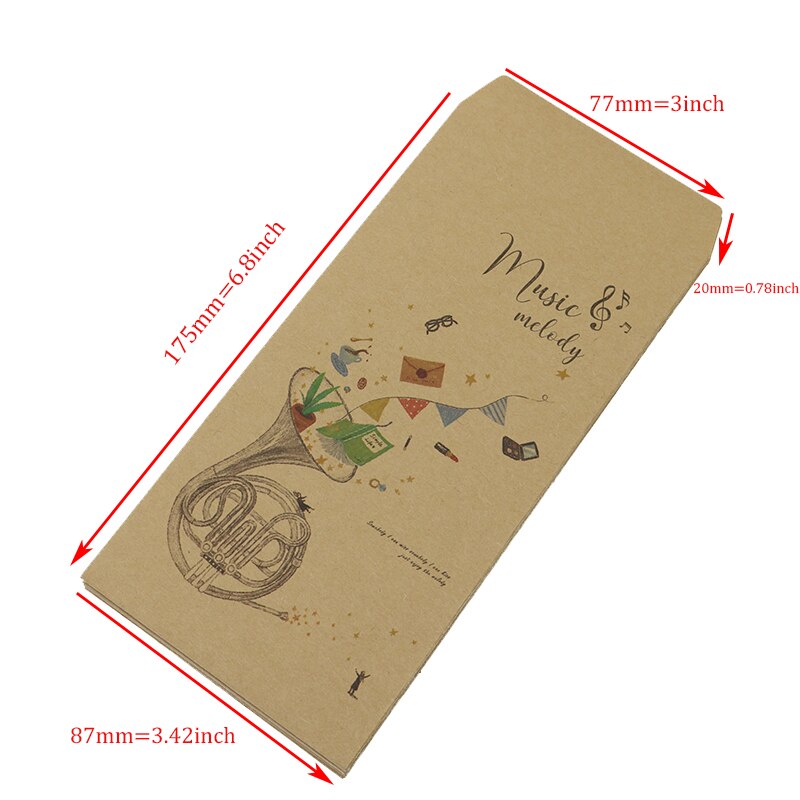Music Envelope Pattern Envelope 8 Music Pattern Greeting Card Wedding Env... – Grandado