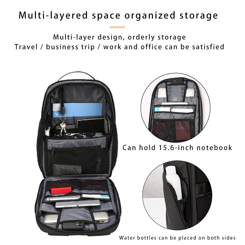 Fenruien Neue Männer Wasserdichte Rucksäcke für 15,6 Zoll Laptop Geschäft Täglichen Arbeit Tasche Hochschule Schule Rucksack für Männliche