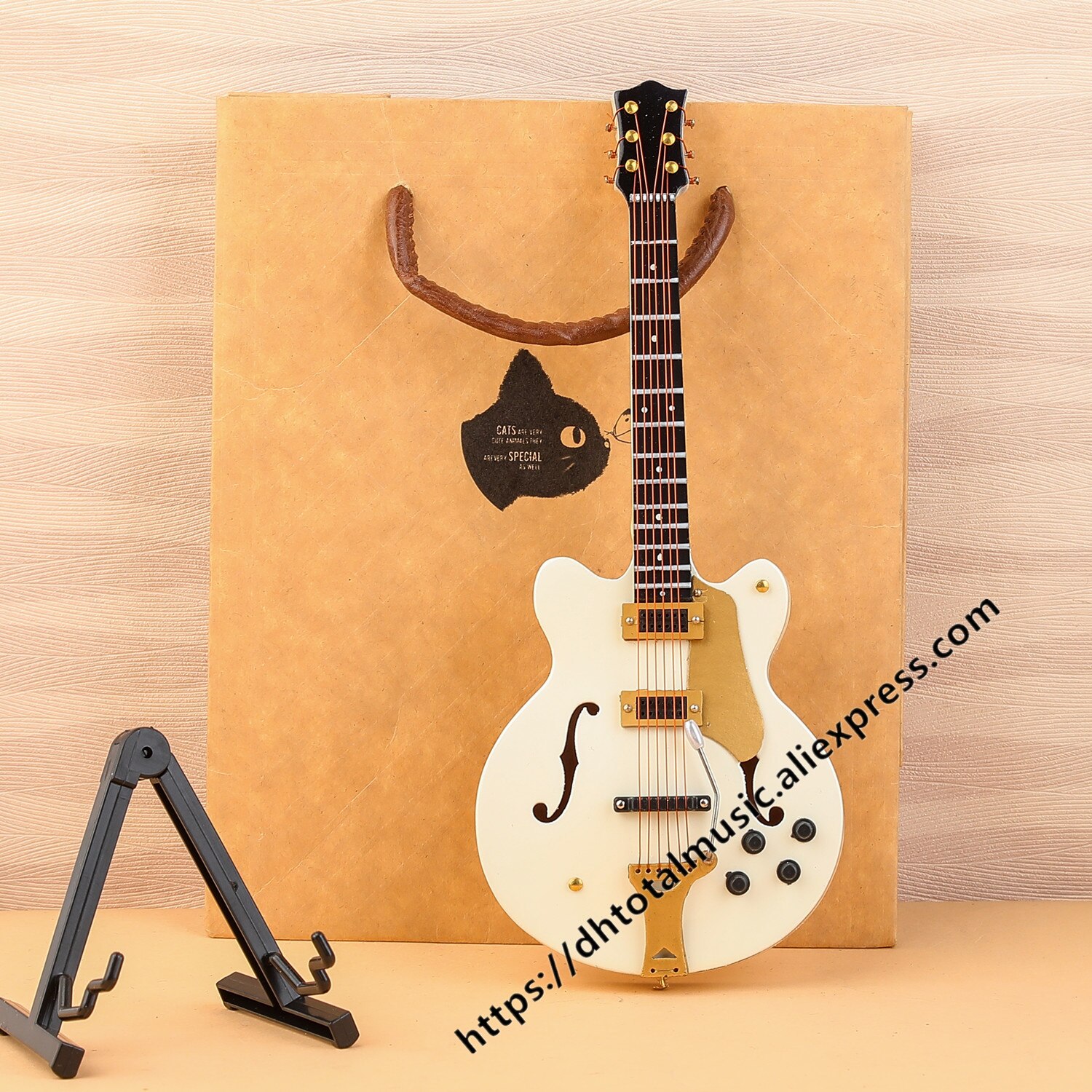 Mini Gitarre Miniatur Modell Elektrische Gitarre Modell Miniatur Holz Mini Musical Instrument Modell Sammlung