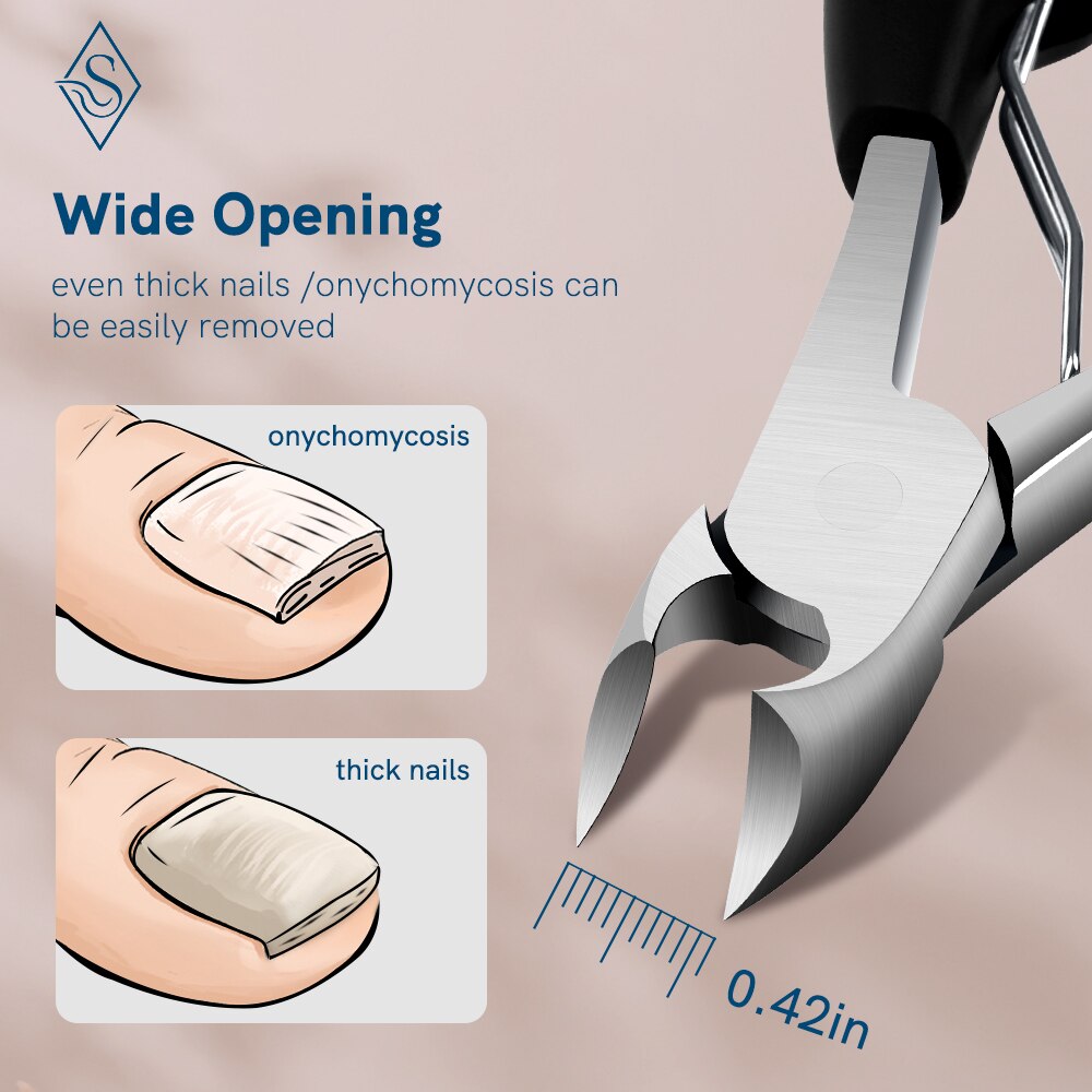 Miss Sally Thick Nail Clippers Toenail Nipper Pedicure Cutter for Hard Nail Trimmer Plier Powerful Manicure Tools