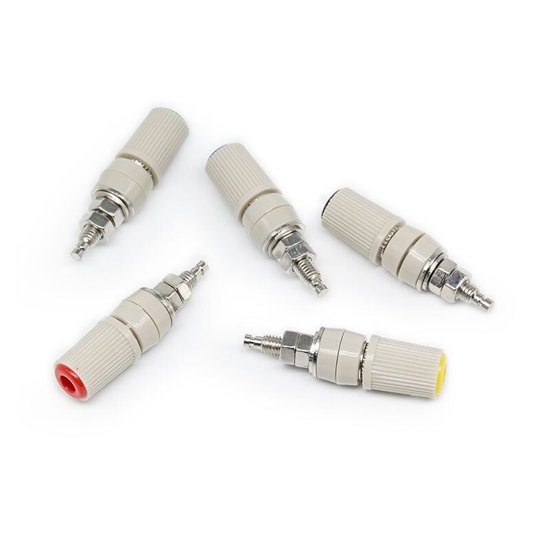 5mm 30A M5 * 48 Aarding Banaanstekker Koper Elektronische Connector Terminal Jack Lassen Schroef-type Hoofd Geluid systeem Radio (10 PCS)