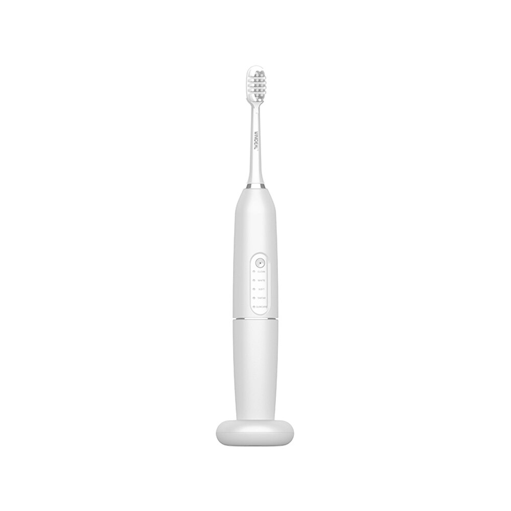 Sonic Electric Toothbrush 5 Cleaning Mode Sonic Toothbrush IPX7 Waterproof Touch Switch Zone Reminder With Brush Head: White