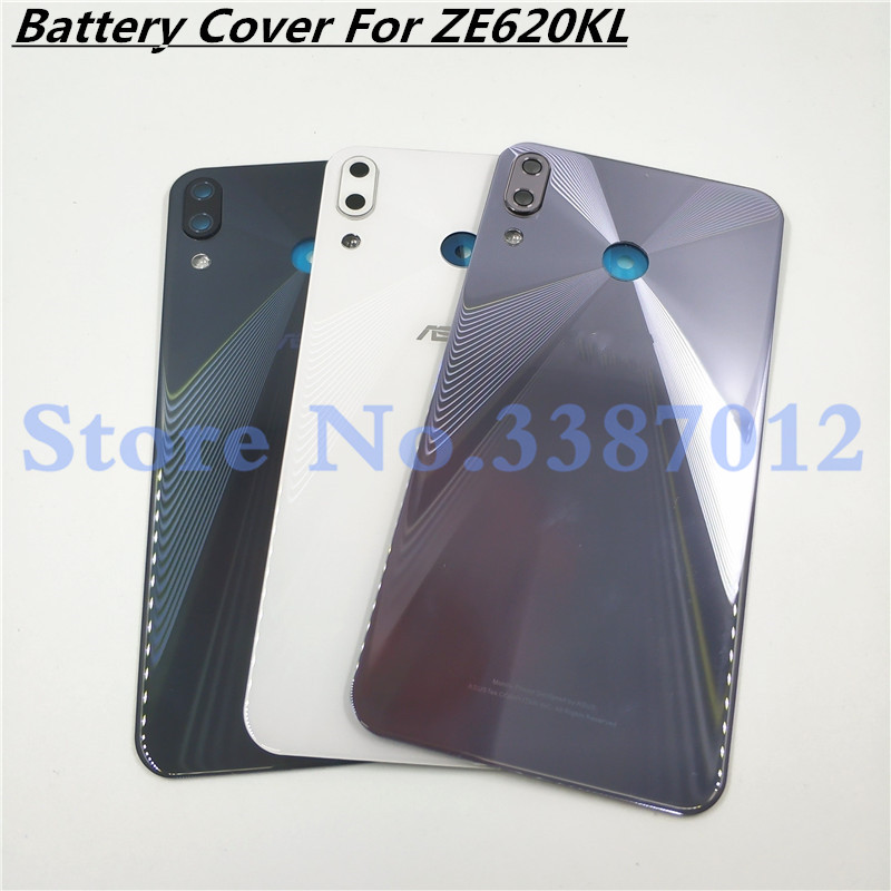 Back Cover for Asus Zenfone 5 ZE620KL / 5Z ZS620KL - 6.2 inch Glass Housing Panel with Camera Lens