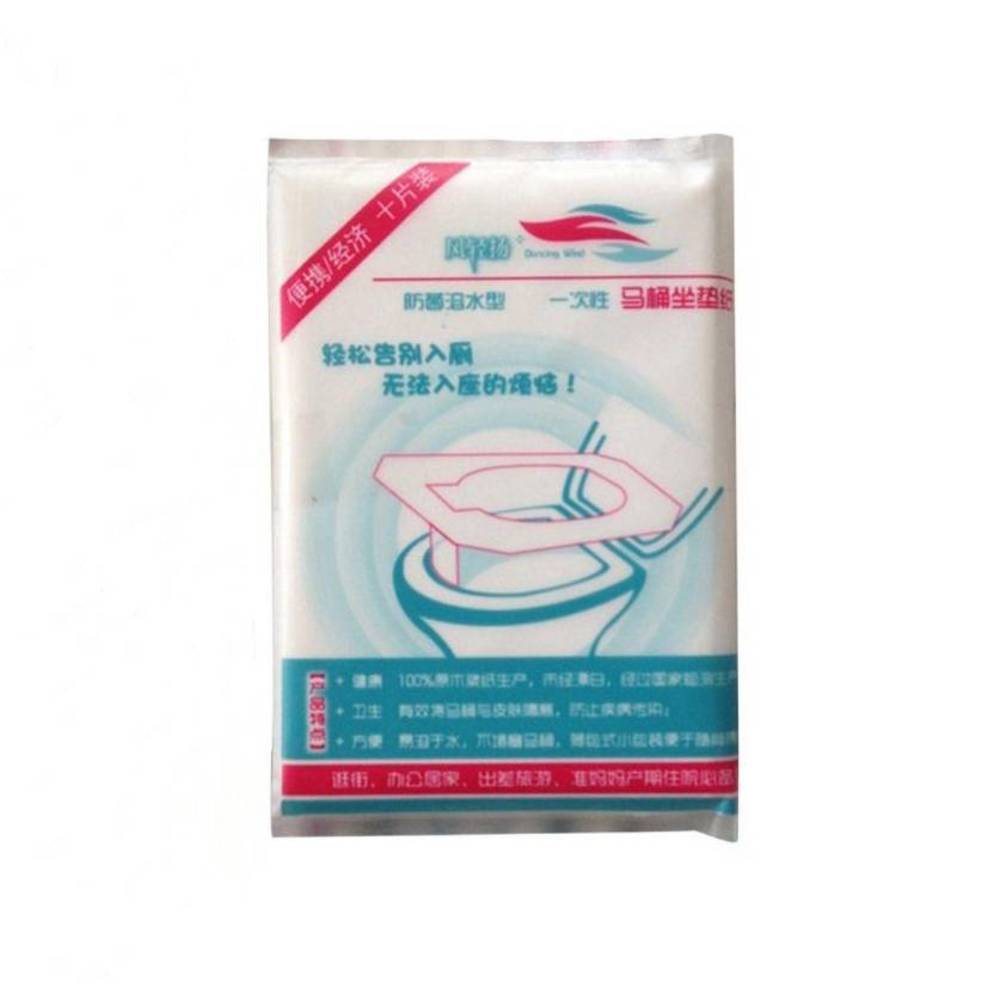 10 Pieces/Bags Disposable Toilet Pad Waterproof Toilet Seat Pad Eco-friendly Travel Original Wood Pulp Toilet Seat Pad Paper