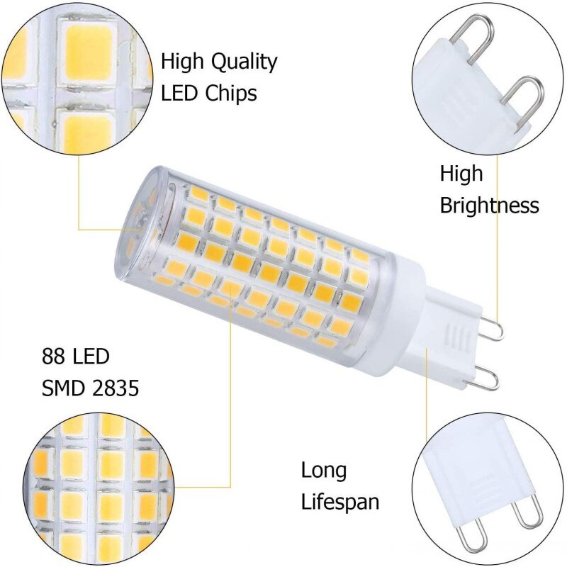 G9 LED Lamp Helderste AC220V 5W 7W 9W 12W Keramische SMD2835 Lamp Warm/koel Wit Spotlight Halogeen Licht Vervanging