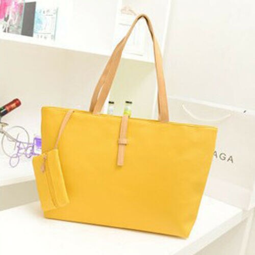 Frauen Handtasche Faux Leder Bote Einkaufen Tasche Handtasche Dame Schulter Tasche Totes Geldbeutel: gelb