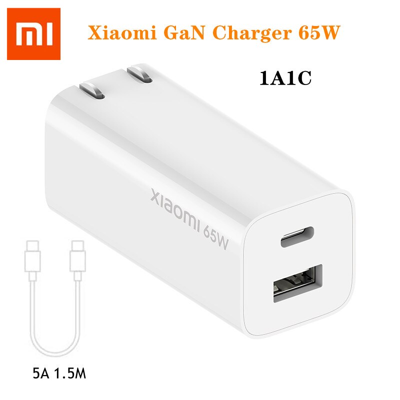 Xiaomi mijia gan 65w typ-c ladegerät schnellladegerät 1 a 1c typ c auf typ c schnellladegerät für apple macbook pro usb-a für xiaomi 11