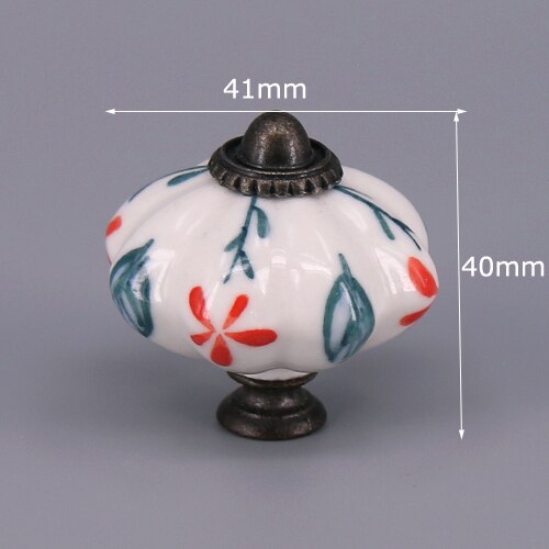 1x barnerom skuff knott håndtak fargerik gresskar stil kommode trekk keramisk kjøkken skap håndtak knott møbler maskinvare: D