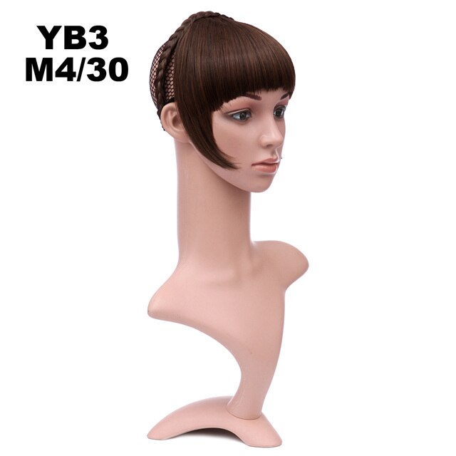 Girlshow 6 stk/parti foran syntetisk hår bang kort frynser med fletter pannebånd hår blunt bang  yb3 6 " , 16 farger tilgjengelig 50g: Yb3 farger  m4-30