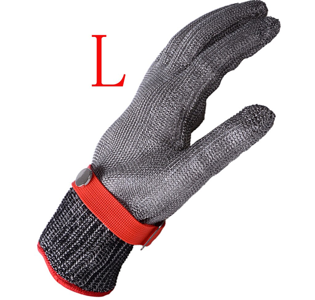 Anti-cut Gloves Safety Cut Proof Stab Resistant Stainless Steel Wire Metal Mesh Butcher Cut-resistant Gloves #T3G: RDL