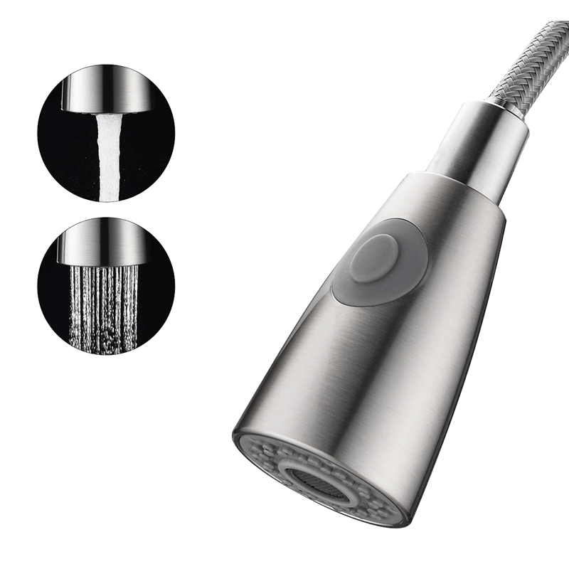 Aanrecht Kraan Vervangende Onderdelen Pull Down Kraan Spray Hoofd, Alleen Voor G1/2 Connector, geborsteld Nikkel Afwerking