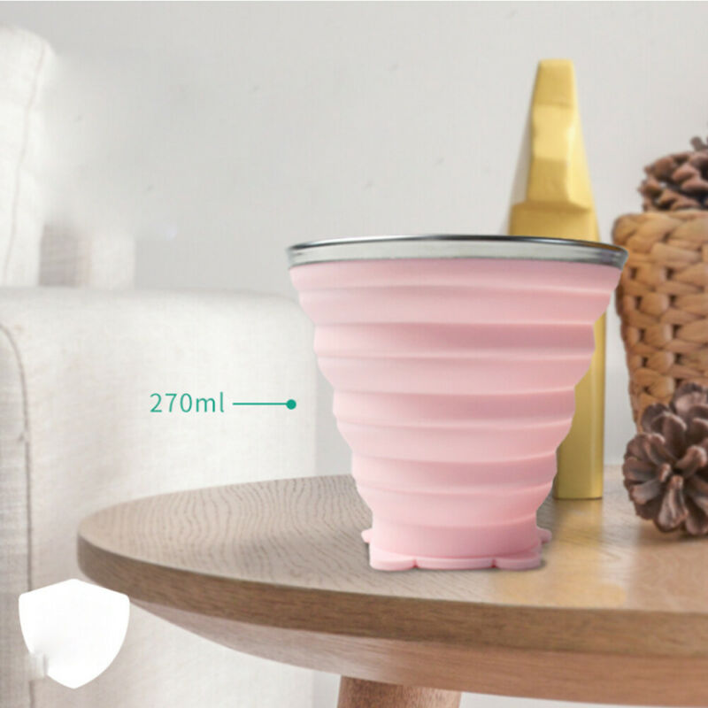 Silicone Retractable Folding Water Cup Travel Camping Outdoor Collapsible Cups
