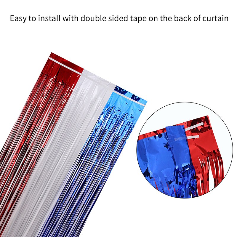 USA Elements Party Photozone Tinsel Curtain Birthday Party Decorations Backdrop Curtain Year Rain Tinsel Party Backdrop