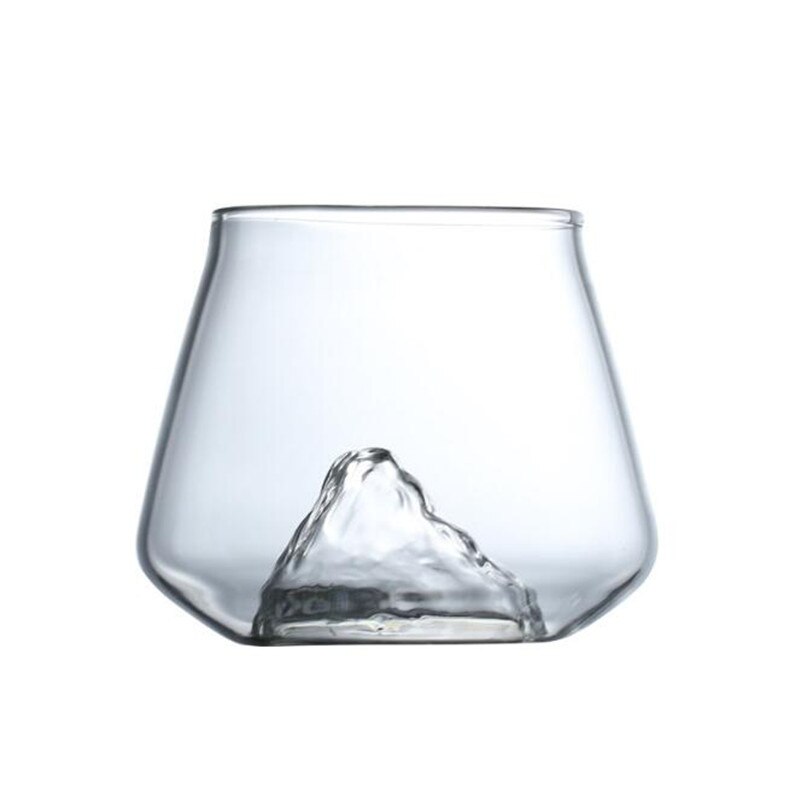 Thickened Whiskey Glass Household Clear Glass Volcano Cup Red Wine Glass 1pc