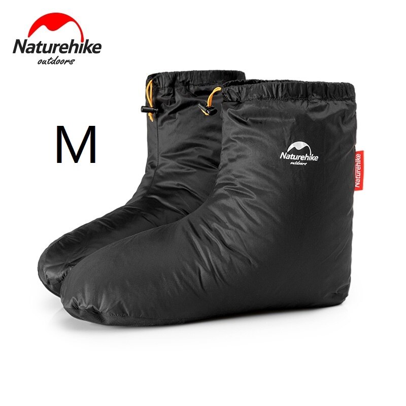 Naturtur ned støvletter sovepose tilbehør andedun tøfler ultralette camping ut myk sokk unisex innendørs varm reise: M