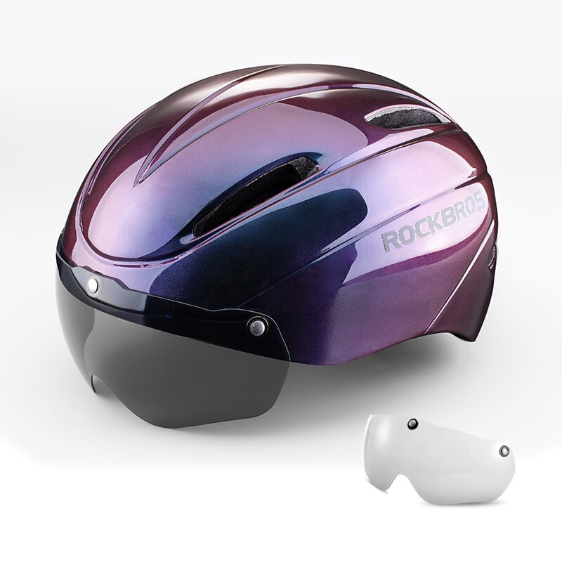 Rockbros Fiets Helm Ultralight Integraal Gegoten Helm Rand Lens Goggles Bike Helm Mannen Vrouwen Eps Mtb Road Fietshelm: WT-018S-CB