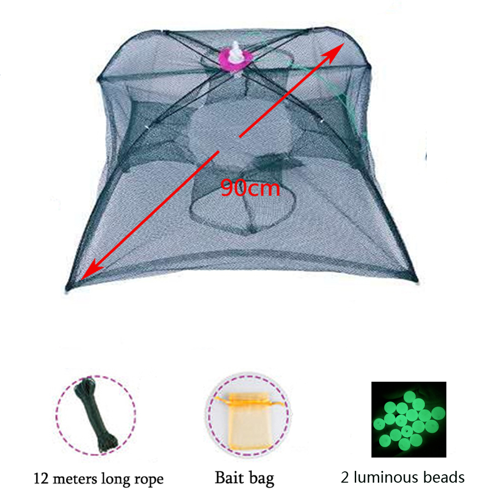 Hexagon Fish Network 4-20 Holes Fishing Net Folding Portable Casting Nets Crab Fish And Shrimp Catching Net Fishing Network Tool: A- 4 Holes