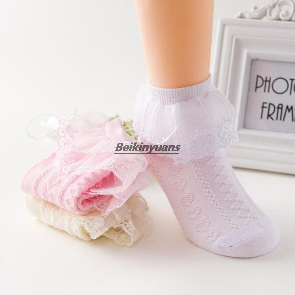 Children's lace socks, white lace dance, baby socks, primary school socks, spring and autumn cotton socks, girls socks, girls